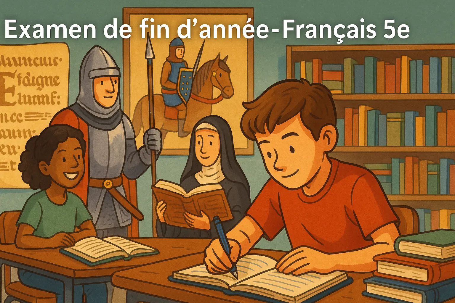 Éval de fin d’année – Français 5e - Maîtrise de la langue, lecture et expression