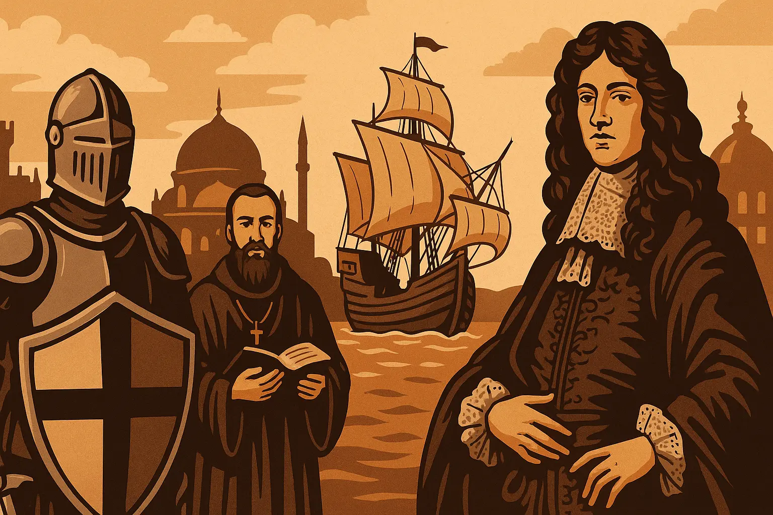 Éval de fin d’année – Histoire 5e - Sociétés, religions et pouvoirs du Moyen Âge à l’époque moderne