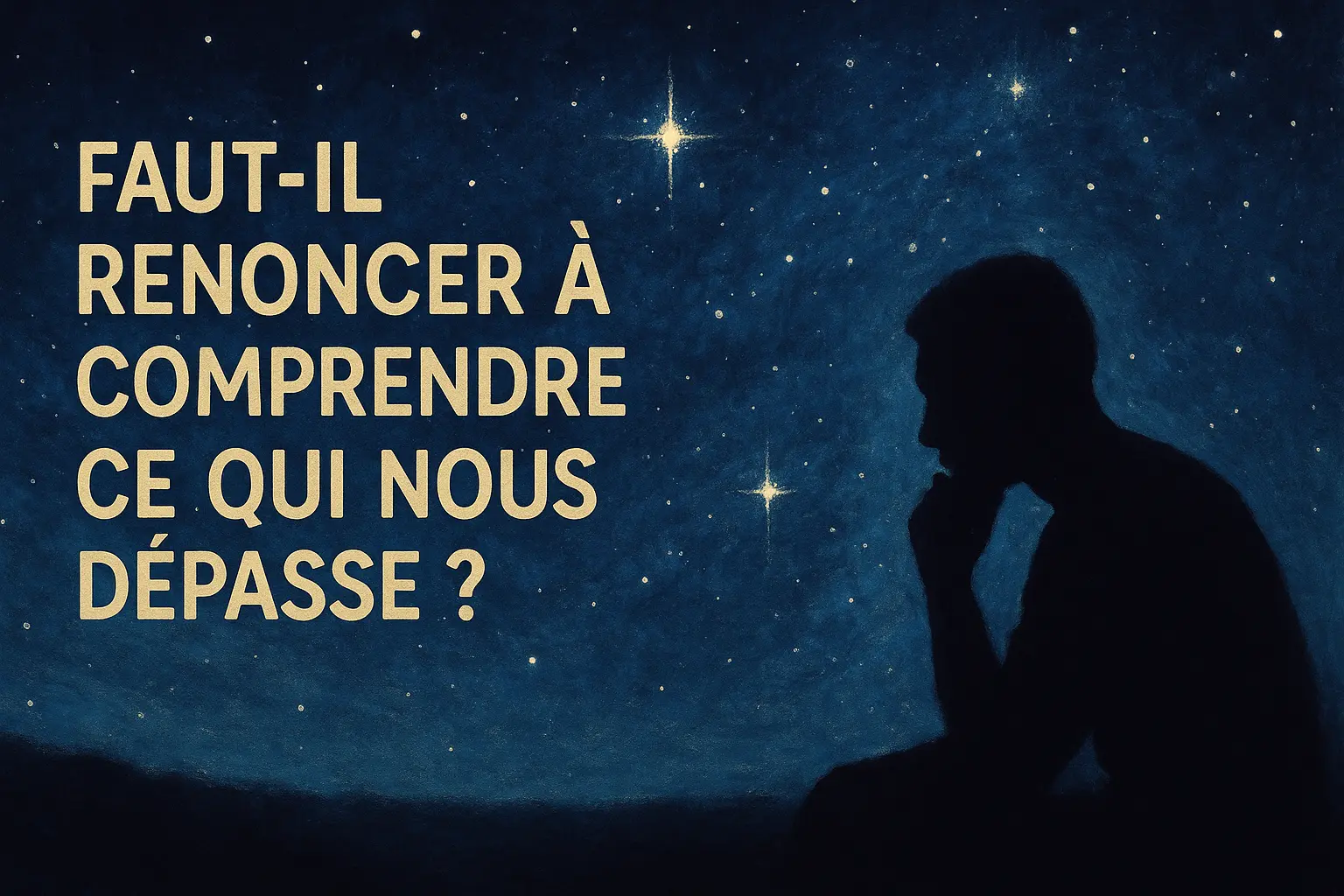 Sujet de bac philo - Faut-il renoncer à comprendre ce qui nous dépasse ?